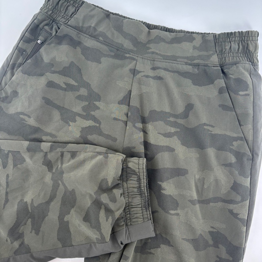Athleta Brooklyn Textured Lined Jogger Womens 4 Camo Green Excellent Camouflage
